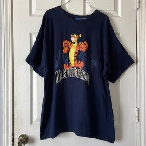 Vintage Winnie the Pooh Mr splendiferous tigger navy blue T tee shirt 2X 22w 24w